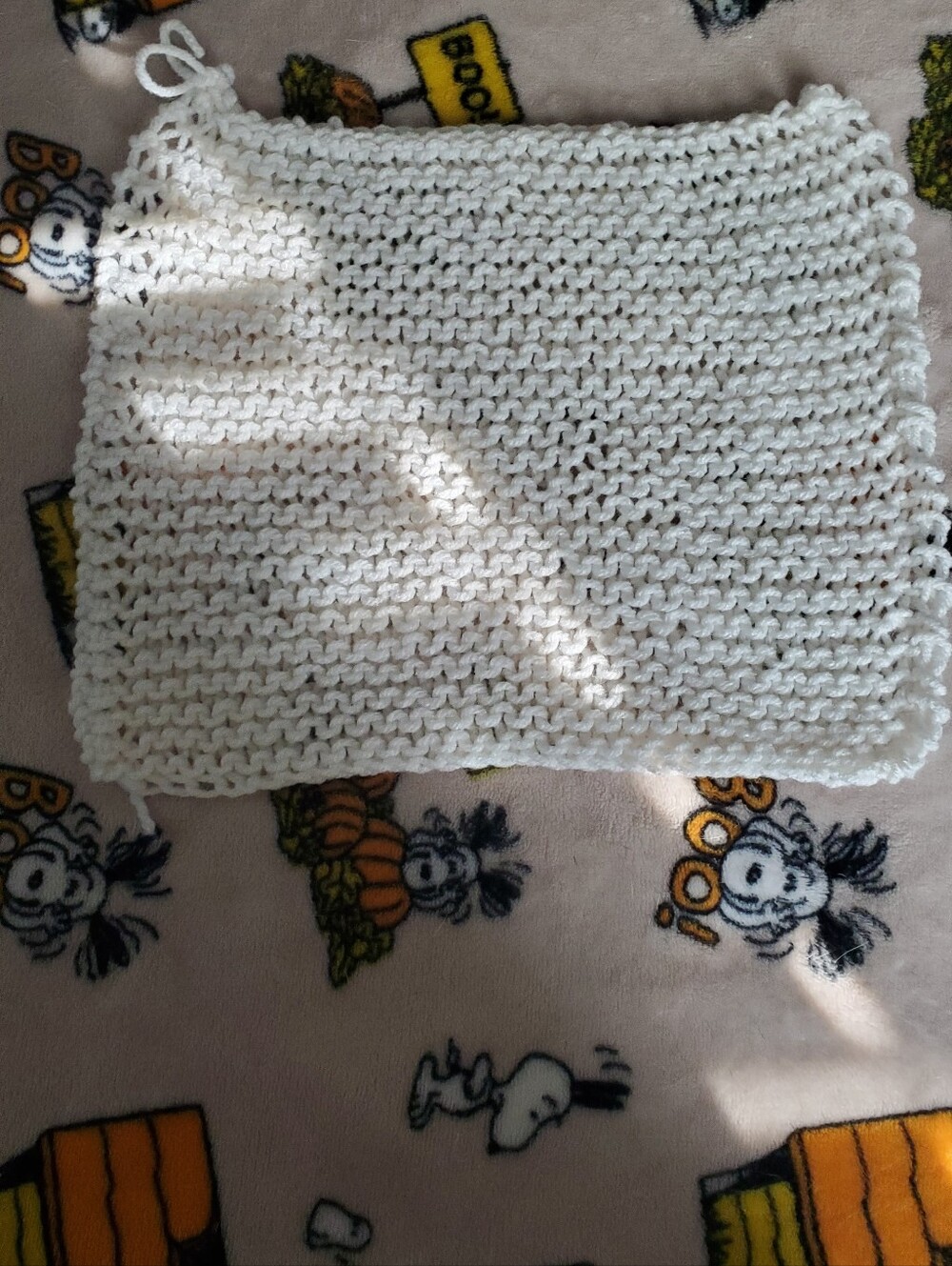Handmade White Knit Baby Washcloth - Kids Accessories